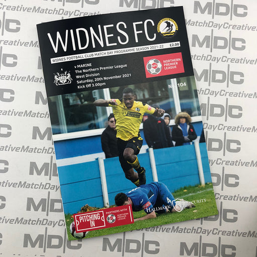 2021/22 #09 Widnes v Marine NPL 20.11.21 Printed Programme