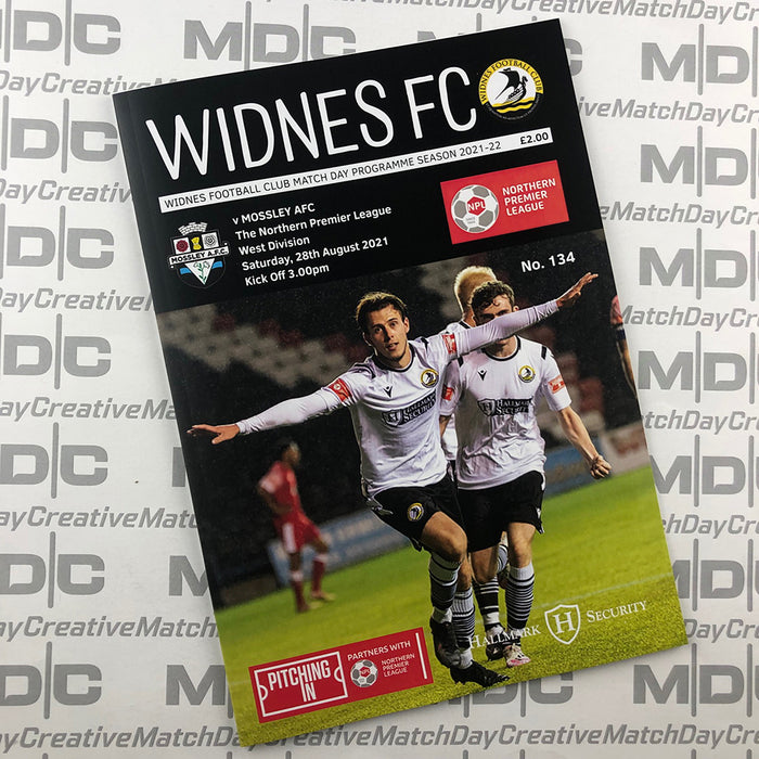 2021/22 #02 Widnes v Mossley NPL 28.08.21 Printed Programme