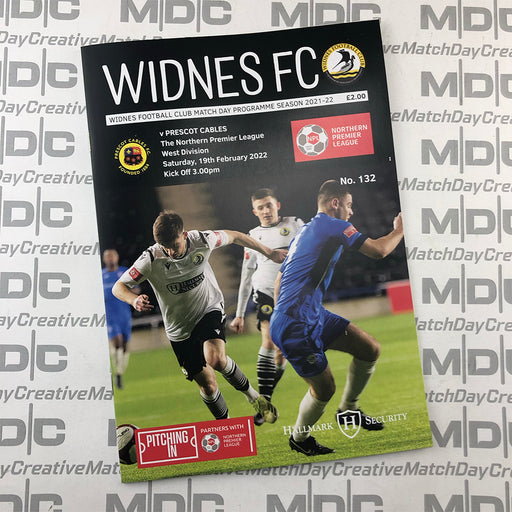 2021/22 #16 Widnes v Prescot Cables NPL 19.02.22 Printed Programme