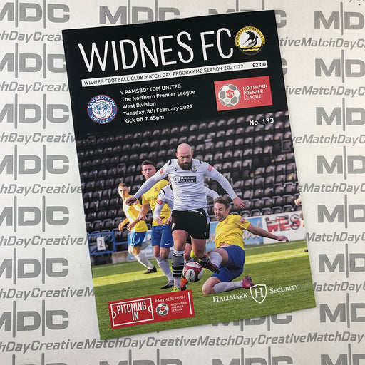 2021/22 #15 Widnes v Ramsbottom United NPL 08.02.22 Printed Programme