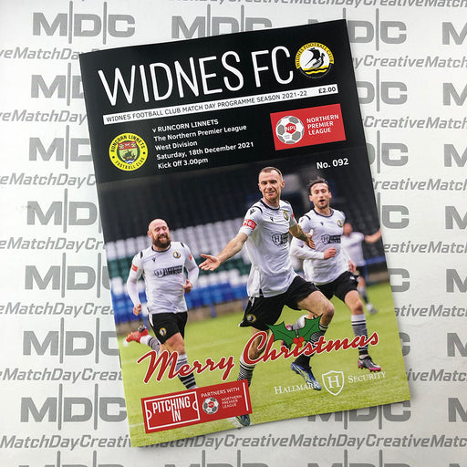 2021/22 #11 Widnes v Runcorn Linnets NPL 18.12.21 Printed Programme