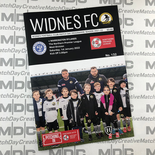 2021/22 #12 Widnes v Warrington Rylands NPL 01.01.22 Printed Programme