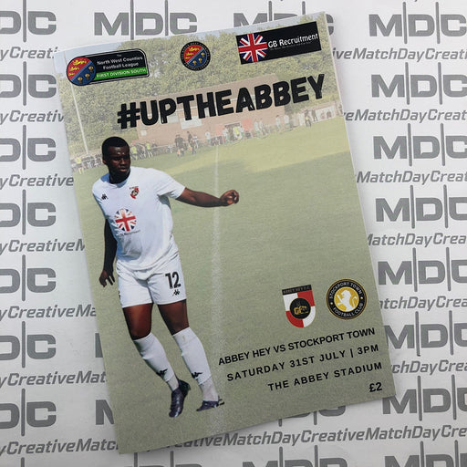 2021/22 #01 Abbey Hey v Stockport Town 31.07.21 Programme