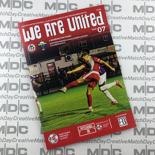 2021/22 #07 Ashton United v Warrington Town NPL 02.10.21 Programme