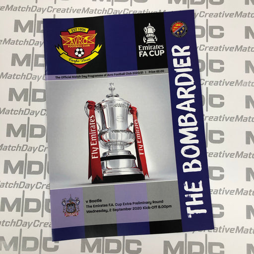 Avro v Bootle FA Cup Programme