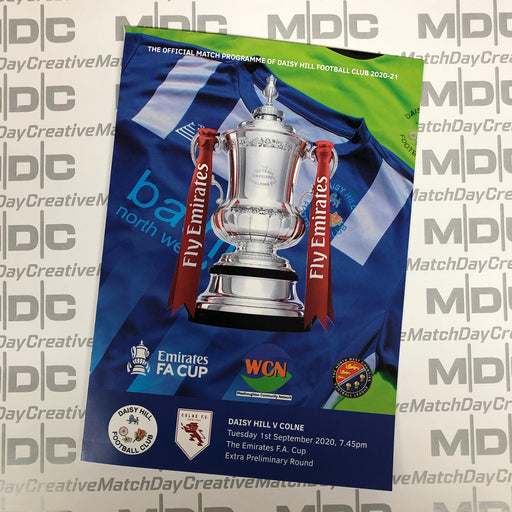 Daisy Hill v Colne FA Cup Programme