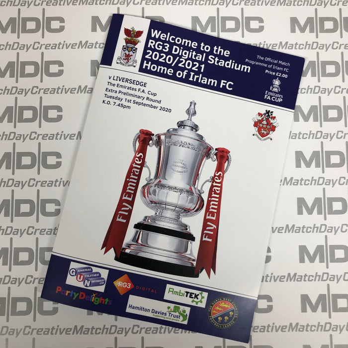 Irlam v Liversedge FA Cup Programme