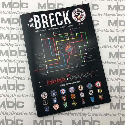 2021/22 #08 Lower Breck v Macclesfield 29.10.21 NWCFL Programme